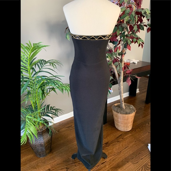 Scala Collection black long dress size 4 - Picture 3 of 5